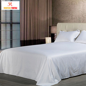 <span class=keywords><strong>New</strong></span> hot vente extra large coton blanc drap de lit en satin tissu - Product Image 2