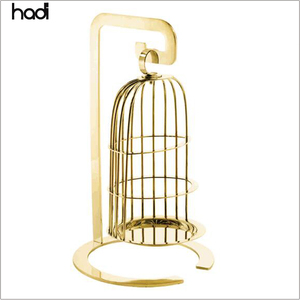 Antiche gabbie per uccelli dorate con supporto per ristoranti in acciaio inossidabile utensili da Buffet moda per matrimonio e pomeriggio torte da tè - Product Image 1