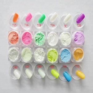 Arte del chiodo della polvere polvere del pigmento fotoluminescente glow in the dark,nail set acrilico in polvere articolo: HLD-720 incandescente colore: viola - Product Image 1