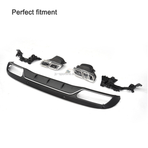 Parachoques trasero difusor puntas de escape para <span class=keywords><strong>Mercedes</strong></span> s Ben z <span class=keywords><strong>Clase</strong></span> C W205 C200 C250 2015-2017 - Product Image 1