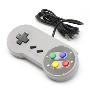 Venta al por mayor Super Classic Wired Retro USB Controller Gamepad Joypad para PC MAC Retro Super para SNES Style Game Controllers