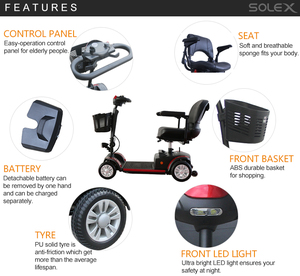 Scooter <span class=keywords><strong>électrique</strong></span> de mobilité à quatre roues Drive Medical Scout Compact Travel Power - Product Image 3