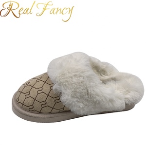 Thiết Kế mới Mùa Đông Không Trượt Duy Nhất Trượt Trên Mờ Trong Nhà của Phụ Nữ Da Lộn Dép Đi Trong - Product Image 5