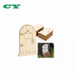 Ins — paquet de 25 portes coupe <span class=keywords><strong>elfe</strong></span>, Mini porte en <span class=keywords><strong>bois</strong></span>, décoration Miniature, pour jardin - Product Image 2