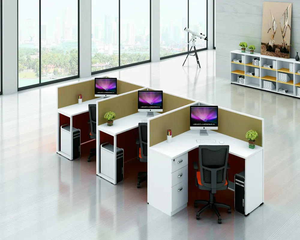 Compartiments de bureau modernes de haute qualité, 5 pièces, partition, pour bureau