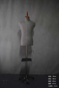 Maniquí de Medio Cuerpo Masculino de Alta Calidad, Estilo Europeo, en Fibra de Vidrio Reforzada con Plástico (FRP), para Exhibición de Ropa, con Base Personalizable - Product Image 3