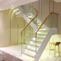 Interni semplice marmo casa metallo utilizzato scale