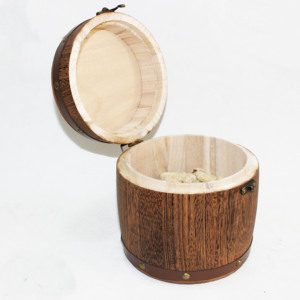 Mini baril de café en bois, petit format décoratif personnalisé, fournitures chinoises, livraison gratuite - Product Image 2