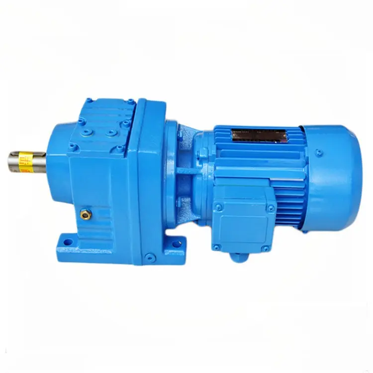 high torque helical in-line shaft 3hp R777 series helic gear motor with multi ratio options