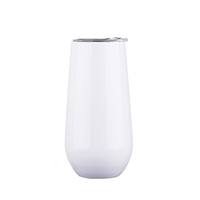 6oz Cannelé Tasse En Acier Inoxydable 6oz Sans Pied Flûtes À Champagne Verres À Vin Gobelet Fiole À Vide