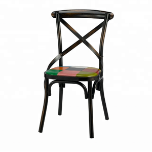 Vintage <span class=keywords><strong>Cruz</strong></span>-back Metal Hotel café ocio banquete <span class=keywords><strong>Cruz</strong></span> sillas de hierro - Product Image 1