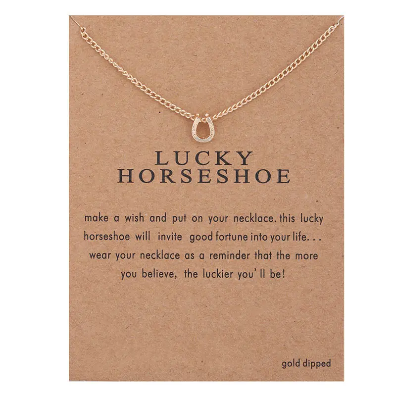 Lucky Horseshoe Alloy Gold色Shorts Chains Clavicle Necklaces & Pendants New Fashion Jewelry For Women