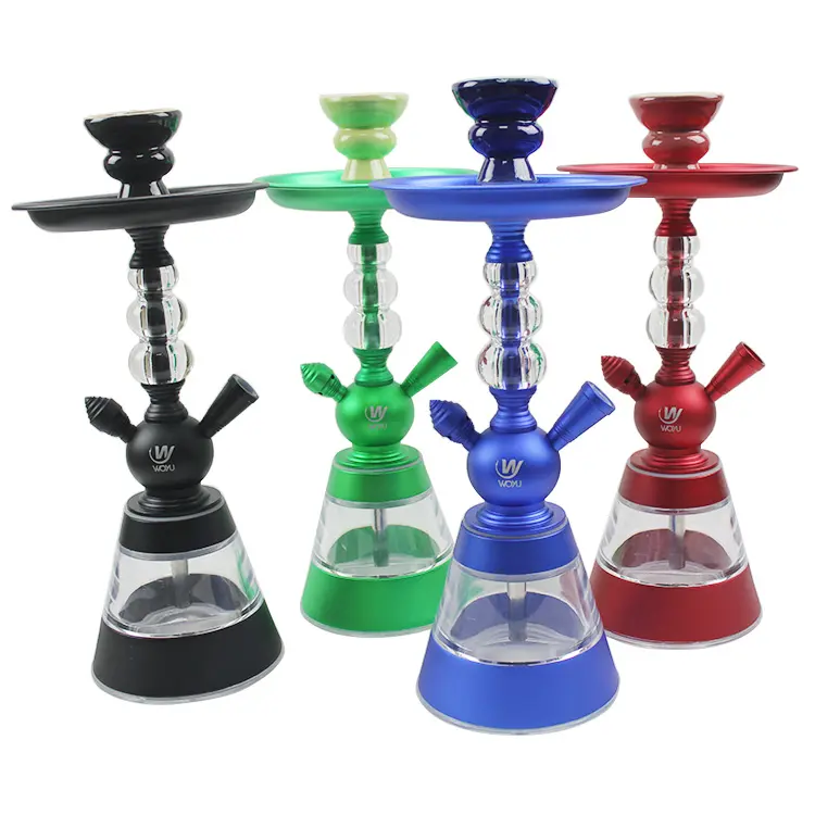 Woyu nuovo mini narghilè in alluminio acrilico portatile narghilè in vetro shisha