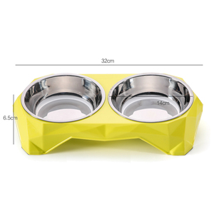 Tempat Makan Anjing dari Baja Anti Karat dengan Kaki Tinggi, Mangkuk Makanan Hewan Peliharaan Ganda - Product Image 6