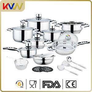 Nouveau design <span class=keywords><strong>tous</strong></span> les taille en acier inoxydable batterie de cuisine/<span class=keywords><strong>stock</strong></span> pot/soupe pot avec couvercle en verre - Product Image 1