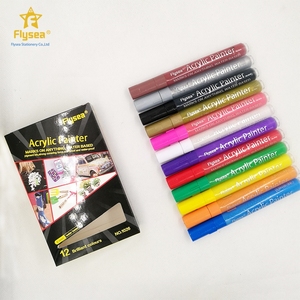 ขายตรง Oem 12สีที่เหมาะสมพื้นผิวใดๆกันน้ำมืออาชีพปากกามาร์กเกอร์สี - Product Image 5
