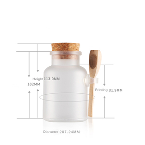 100Ml ABS PP Nhựa Chứa Muối Tắm Chai Với Nút Chai Stopper Nắp Và Muỗng Gỗ - Product Image 3