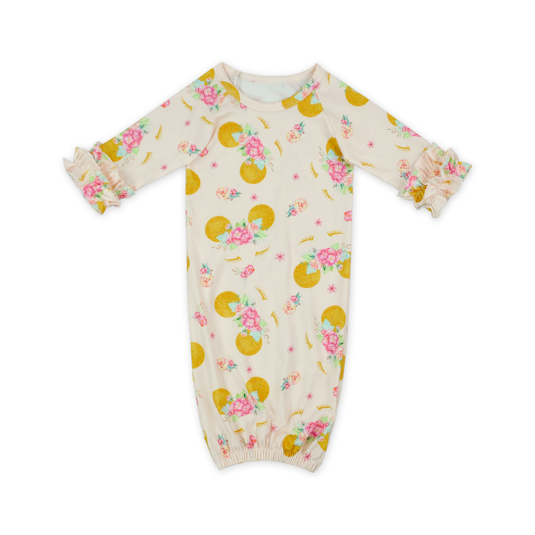 Новый дизайн multi шаблон Индивидуальные рюшами с длинным рукавом для новорожденных спальный мешок