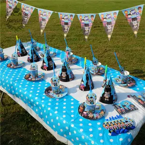 复仇者生日派对装饰品儿童蝙蝠侠超级英雄派对用品餐具套装盘子横幅气球糖果盒