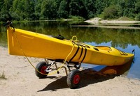 Chariot de transport universel pour kayak FOYO, chariot pour kayak, pour transporter des kayaks, des canoës, des paddleboards, des tapis flottants et des bateaux à fond plat