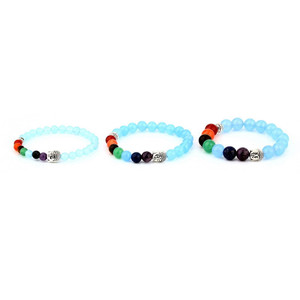 <span class=keywords><strong>Bijoux</strong></span> de yoga en <span class=keywords><strong>pierre</strong></span> naturelle 8mm, bracelet améthyste avec perle de chakra énergétique et breloque bouddha - Product Image 4