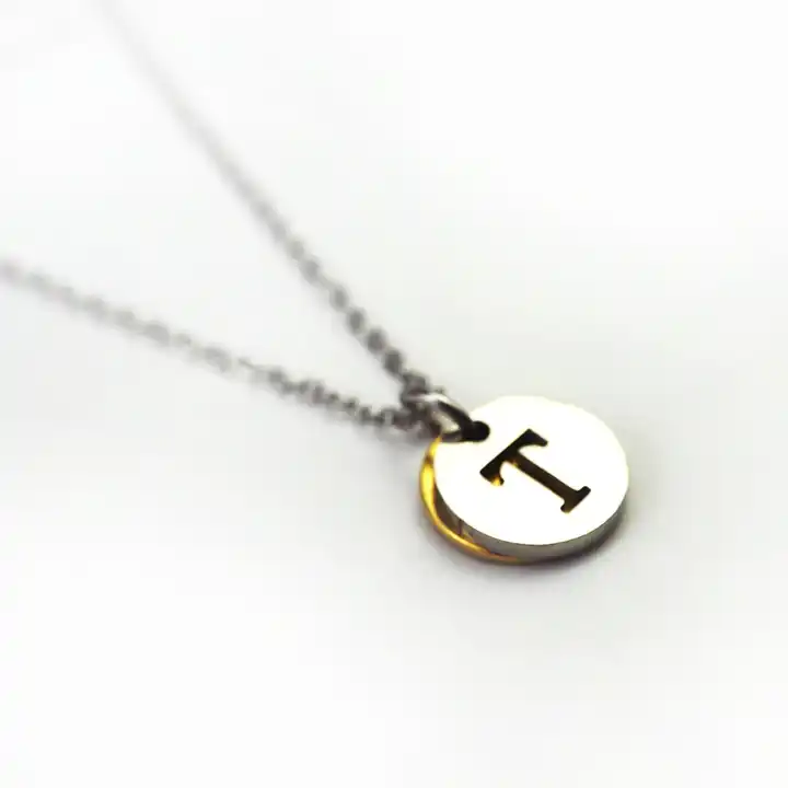 Two Tone Letter Charm
