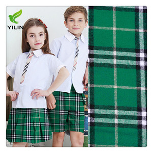 Nam Mỹ Sợi Polyester Nhuộm Đồng Phục Trường Vải Gingham - Product Image 1