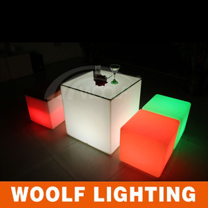 el cambio de color led cubo de plástico silla de la barra de mesa y taburetes - Product Image 1