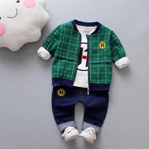 Intelligente carino fantastico di marca del <span class=keywords><strong>bambino</strong></span> del cotone del ragazzo set con tre pezzi - Product Image 3
