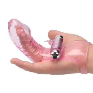 O ponto adulto do brinquedo G do sexo Clitoris estimular o vibrador do bichano do dedo para a fêmea