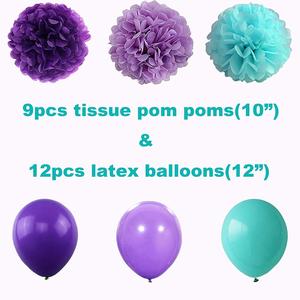 Nicro prix de gros 30 pièces enfant anniversaire la petite sirène sous la mer thème fête tenture murale fond <span class=keywords><strong>décoration</strong></span> <span class=keywords><strong>Kit</strong></span> - Product Image 3