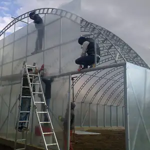 Serra in policarbonato commerciale Multi campata agricola a campata singola per l'agricoltura