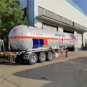 semi LPG trailer manufacture 3 hevery duty axles 60CBM LGP trailer tank for sale