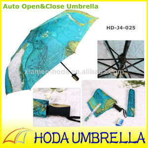 21"*8k mapa mundo de impresión 3- doble auto abierto& paraguas cerca - Product Image 1