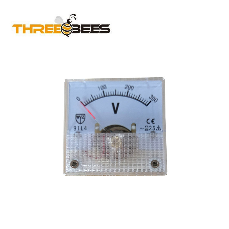 Uxcell AC 0-300V Analog Panel Volt Meter – 91C4 Series, 2.5% Accuracy, Compact 45mm Square Gauge For Electrical Panels