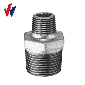 <span class=keywords><strong>Fig</strong></span>. no.280 mamelon hexagonal cuit au four raccords de tuyauterie en fonte malléable galvanisée avec plaine - Product Image 4