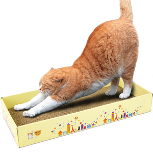 IcLe-Kat krassen Kartonnen Kat Scratcher Lounge Basic Eenvoudige 3 pcs Platte Vullingen In een Doos-Grijs colour-IC-0038-Yellow