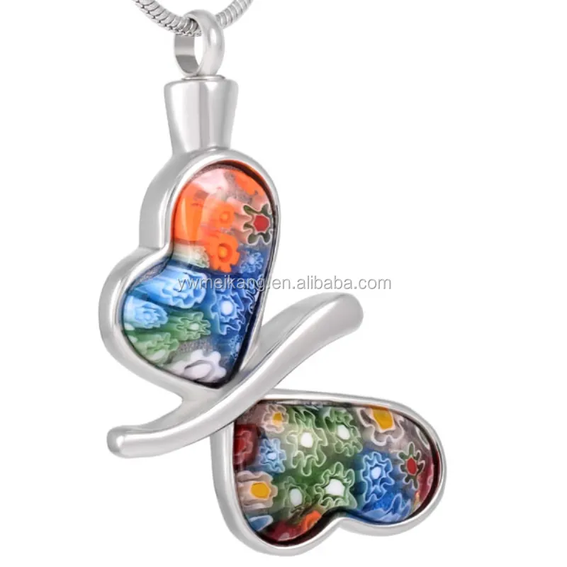 Souvenir Bijoux Papillon Murano Millefiori Urne