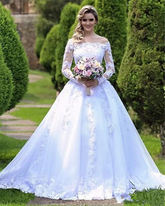 Robe de mariée vintage JIERUIZE avec appliques en dentelle, robe de bal, robes de mariée <span class=keywords><strong>pas</strong></span> chères, robe de mariée de marque - Product Image 2
