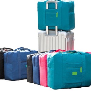 Tas Wol Perjalanan Poliester Tahan Air Dapat Dilipat Kustom Tas Pakaian Bagasi Lipat Penerbangan Uniseks Grosir dengan Pegangan