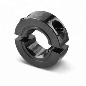 1/2'' ROSH Black Oxide Steel Two-Piece Clamp Style Hex Bore Double Split Shaft Collar