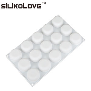 Venta caliente 15 Cavidad <span class=keywords><strong>Mini</strong></span> Ronda Mousse Pan Antiadherente Reutilizable Molde de pastel de silicona <span class=keywords><strong>para</strong></span> hornear - Product Image 2