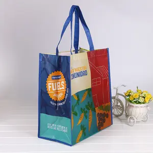 Tái Chế Pet Tote Tái Sử Dụng Nhiều Lớp Có Thể Gập Lại Rpet Shopping Bag Với Poly Webbing Xử Lý