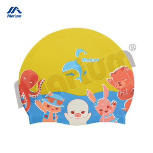ODM/OEM 100% Gorras de natación para niños de color puro de silicona para deportes - Product Image 2