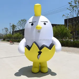 Kostum Berjalan Ayam Lucu Desain Kustom Menetas Tiup untuk Pesta Anak-anak ST1370