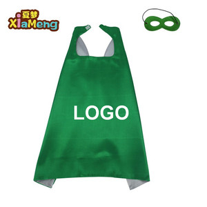 Costume avec logo imprimé en satin pour enfants, double couche, personnalisé, <span class=keywords><strong>super</strong></span> héros, 70x70cm, 10 pièces - Product Image 6