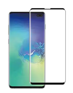 高灵敏度指纹解锁3D玻璃屏幕保护器三星银河S10和S10 plus