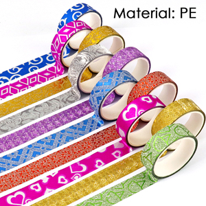 Nastro Adesivo Glitterato Colorato per Bambini, 15 mm di Larghezza <span class=keywords><strong>x</strong></span> <span class=keywords><strong>3</strong></span> Metri di Lunghezza, per Arte, Scrapbooking, Decorazioni e Lavoretti Fai-da-Te - Product Image 3