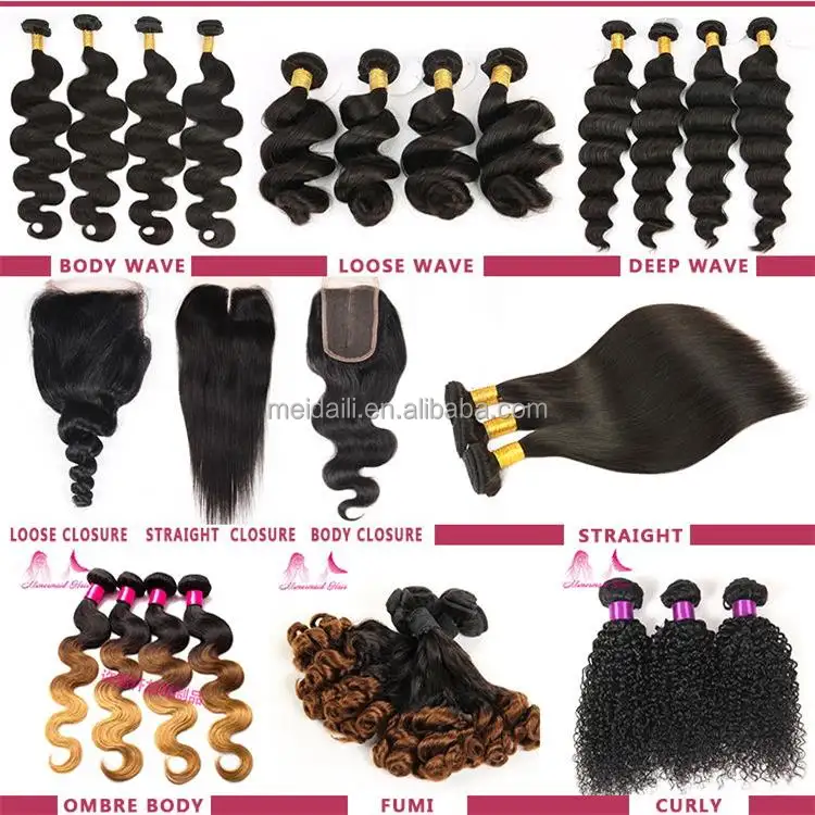 MDL — mèches de cheveux mongols 100 naturels, cheveux vierges, faciles à colorant, 7a, 8a, 9a, 10a, produits