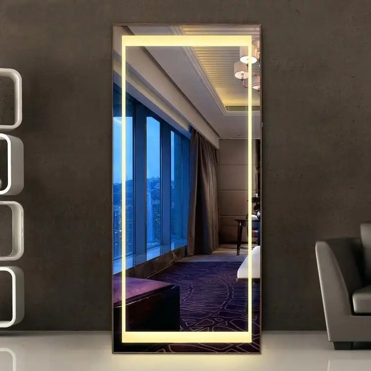 Hot Selling Wood Frame Sliding Mirror Doors Wood Frame Mirror Full Length Mirror